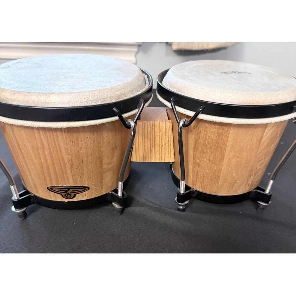 LP Latin Percussion  Bongos Wood Percussion Drum Set